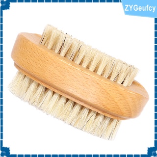 Two-sided Natural Wooden Finger Nail Brush Scrub