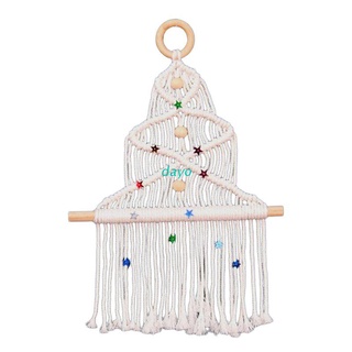 DAY Hand-woven Macrame Tapestry Christmas Tree Hanging Pendant Baby Room Wall Decor