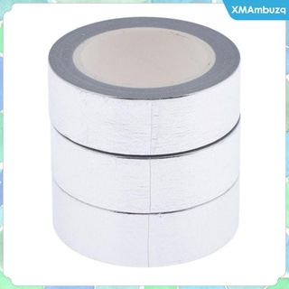 3 Rolls Metallic Washi Paper Masking Tape Self-adhesive for Wrapping Crafts