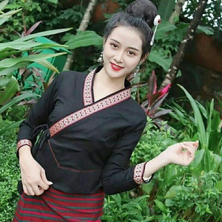 Xishuangbanna Dai ropa Dai traje delgado retro estilo étnico red rojo traje 91