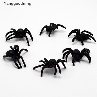 Yanggoodning 5 piezas de simulación de plástico flexible arañas negro broma broma juguete de Halloween regalos agradable compras
