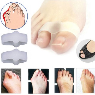 be!! 2 piezas de alisador de pies de silicona suave separador de uniones corrector alivio del dolor (1)