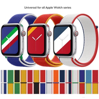 Correa aplicable para Apple Watch Apple Iwatch se, correa de nailon, serie internacional de banderas
