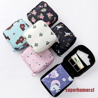 SUPEROM Trendy Cute Pure Cotton Cloth Menstual Pad Period Sanitary Napkin Storage Bag