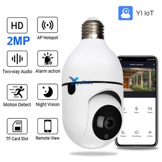 2mp E27 lámpara De visión nocturna wifi cámara PTZ HD Two-Way like Baby Monitor De seguimiento Automático Para seguridad del hogar yidb yallove