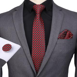 nuevo estilo de la boda lazos de los hombres clásico corbata conjunto de negocios corbata accesorios hombres corbata bolsillo cuadrado gemelos conjuntos (6)