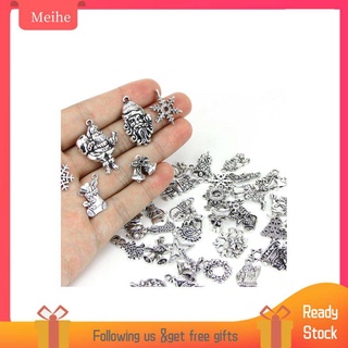 Meihe DIY colgantes accesorios navidad patrón plata profunda para hacer joyas 50pcs