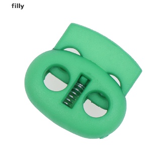 [FILLY] 20 piezas de 5 mm de cordón de agujero de bloqueo de frijol tapón de palanca Clip de bricolaje bolsa de zapatos accesorios DFS (7)