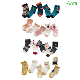 arca 5 pares calcetines de bebé cálidos y cómodos calcetines de niños coloridos de dibujos animados animal patrón niños niñas calcetines de algodón