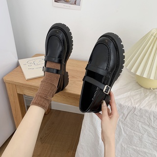 Black small leather shoes female summer thin section 2021 new Japanese jk retro Mary Jane shoes thick bottom with skirt single shoes