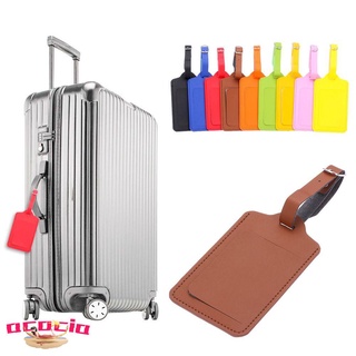ACACIA Portable Suitcase Label Leather Baggage Claim Luggage Tag Bag Accessories Travel Supplies Personality Handbag Pendant ID Address Tags/Multicolor