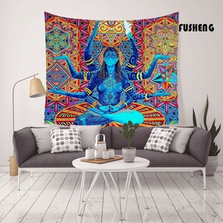 fusheng Mandala Chakra Meditación Yoga Manta Indio Tapiz Colgante De Pared Decoración Del Hogar (9)