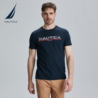 NAUTICA/ Nordica ropa de hombre verano liso algodón manga corta cuello redondo camiseta TO1208