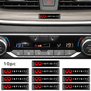 10 pzs calcomanía interior de coche Estilo Epoxy 3d Para decoración Infiniti Fx35 Q50 Q30 Esq Qx50 Qx60 Qx70 Ex Jx35 G35 G37