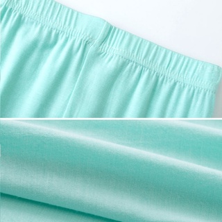 [leggings Para niñas]nuevo Color sólido delgado para niños Modal niñas Leggings verano adolescente niña elástico lápiz pantalones niños pantalones (6)