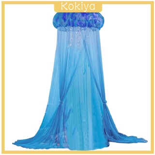 [Kokiya] hermosa medusa forma de cama dosel cuna mosquitera cortina tienda Accs azul
