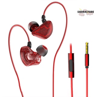 【sierrastore】 X62 Graphene Dynamic Driver 3.5mm Wired In-Ear Earphone HiFi Bass Sports Headset