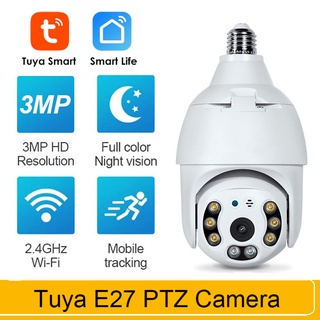 E27 3MP Tuya Smart Auto Tracking Wifi Cámara 1080P IP Seguridad Hogar PTZ Velocidad Domo CCTV IR Visión Nocturna Al Aire Libre Ducha (4)