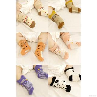 [] Calcetines suaves antideslizantes para bebé/calcetines de piso de animales de dibujos animados para niños/niñas (5)