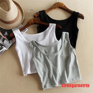 strong verano corto Top mujeres sin mangas tanque sólido negro/blanco Crop Tops chaleco tubo Top (1)