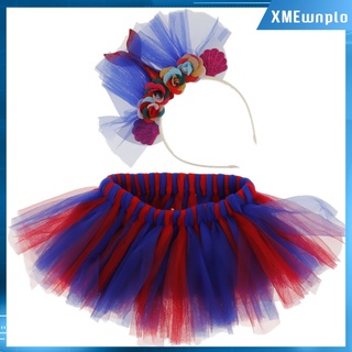 Blue&Red Tulle Skirt Princess Dress Cinderella Costume Girls Dress With Mermaid