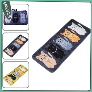 Grs alfombra de piso con estampado de gato Animal para baño, cocina, alfombra antideslizante