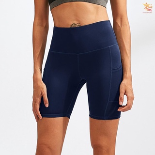 [Foraword] pantalones cortos De Yoga secado rápido para mujeres pantalones ajustados gimnasio Fitness Fitness pantalones cortos bolsillos laterales Barriga