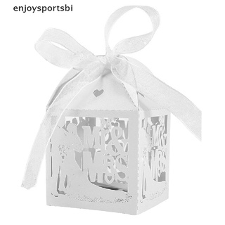 [enjoysportsbi] 10/50/100pcs fiesta de boda favor mr&mrs papel caramelo cajas de regalo con cinta [caliente]
