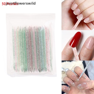 New Stock 50 Pcs Reusable Crystal Stick Double End Nail Art Cuticle Pusher Cuticle Remover Hot
