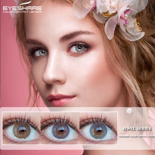 eyeshare 1 par (2 piezas) lentes de contacto jewel series lentes de contacto transparentes