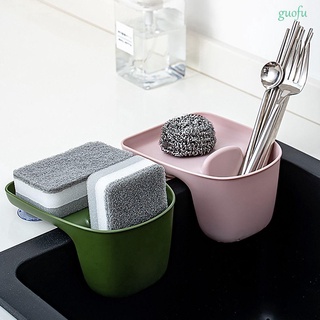 Guofu - cesta de cocina para el hogar, ahorro de espacio, organizador de secado, soporte de esponja, Multicolor (1)