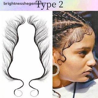 [brightnesshegemony] 5 estilos de tatuaje para el pelo del bebé pegatina de pelo Slayed bordes peinados temporal impermeable caliente