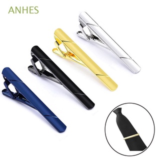 ANHES Elegant Necktie Classical Shirt Clip Tie Clips Accessories Bar Pin Fashion Mens Simple Clasp/Multicolor