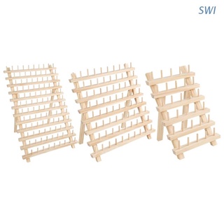 Swick soporte plegable De hilo De madera 30/80/120 carretes De Costura Bordado De hilo Organizador De pared estante colgante De conos