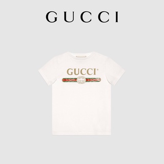 GUCCI Gucci Gucci Logo Printed Unisex Pattern Cotton T-Shirt