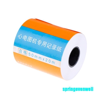 [Springevenwell] 1 rollo De Papel Térmico Ecg médico De 50 mm X 20m