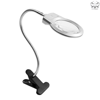 Pro Flexible manos libres lupa lámpara de escritorio brillante LED iluminado lupa con abrazadera para leer diamante pintura punto de cruz