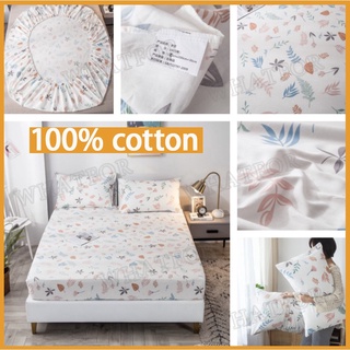 100% algodón Cadar sábana de cama antideslizante Protector de colchón Floral colcha funda de almohada Super individual/Queen/King sábana cubierta (1)