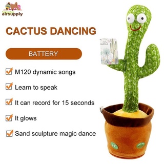 Levántate| Cactus juguete de peluche electrónico Shake Dancing juguete con la canción de peluche baile Cactus