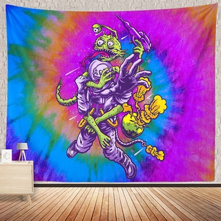 Trippy Alien tapiz abstracto figura psicodélico arte Hippie colgante de pared manta de fondo tela foto Prop decoración