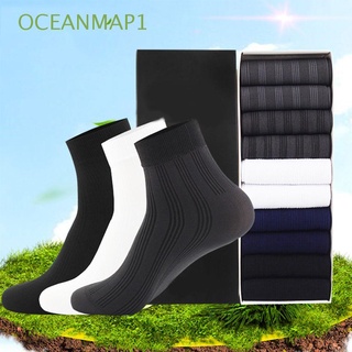 Oceanmap1 desodorante de negocios de verano Ultra-delgado suave transpirable hielo seda calcetines hombres calcetines Multicolor