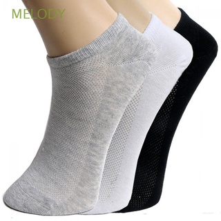 melody nuevo tobillo corte moda deportes crew calcetines para hombre mujer negro/blanco/gris casual unisex malla transpirable/multicolor