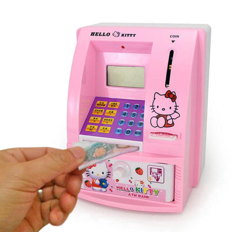 hello kitty atm bank juguete bebé niños educación depósito moneda ahorro de dinero atm juguetes (1)