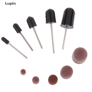 [Lupin] 1/5Pcs Grit Sanding Caps Block Caps Mandrel Nail Pedicure Electric Nail Drill (9)