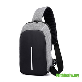 [withbetiw] bolso de hombro antirrobo para hombre/bolsa de hombro/carga USB/bolso bandolera