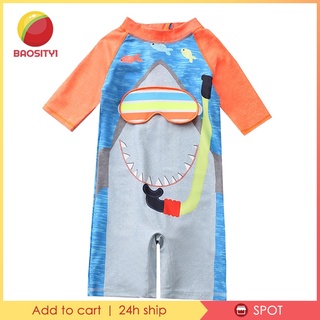 [BAO1-8] Niños trajes de baño tiburón niño traje de baño de una pieza vestido de tiburón naranja M