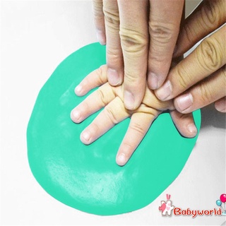 2pcs20g Baby Care - almohadilla de tinta para pies de mano, arcilla suave, sin lavado, barro (verde)