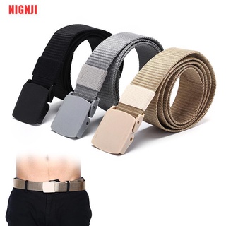 NIGNJI 115cm Length Outdoor Military Tactical Belt Plastic Buckle Nylon Waist Belts