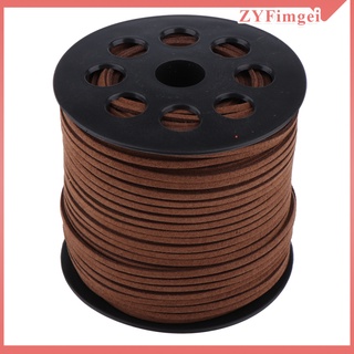 Faux Leather Suede Flat Lace Beading Thread Suede Cord String with Roll Spool Velvet Beading Supplies