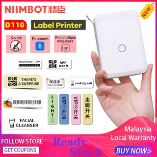 Niimbot Nueva Impresora De Etiquetas D110 Inalámbrica Bluetooth Térmica Portátil